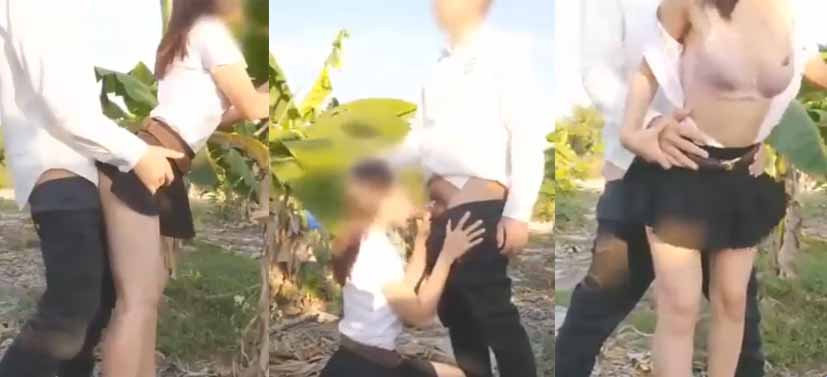 História de amor com um estudante em um bananeiro